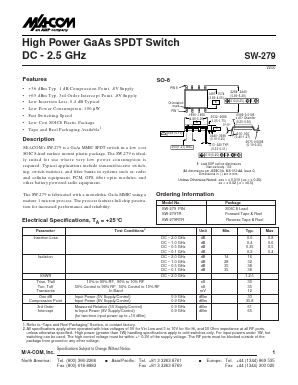 SW-279 Datasheet PDF Tyco Electronics