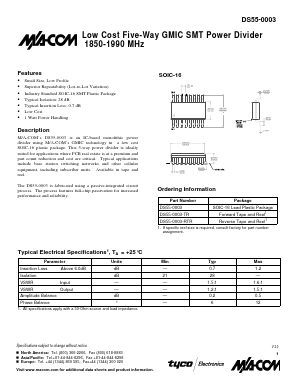 DS55-0003-RTR Datasheet PDF Tyco Electronics
