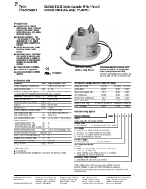 EV200HDACA Datasheet PDF Tyco Electronics