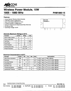 PHM1880-15 Datasheet PDF Tyco Electronics