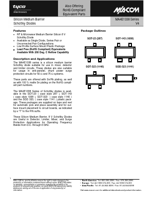 MA4E1338A1-1146T Datasheet PDF Tyco Electronics