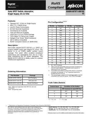 MASW-007071-0001TB Datasheet PDF Tyco Electronics