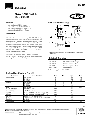 SW-437 Datasheet PDF Tyco Electronics