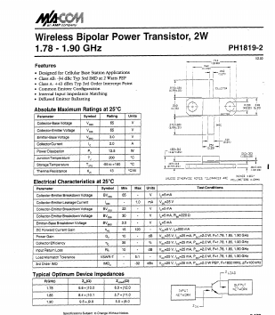 PH1819-2 Datasheet PDF Tyco Electronics