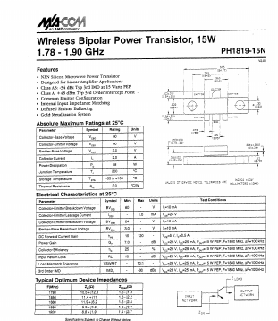 PH1819-15N Datasheet PDF Tyco Electronics