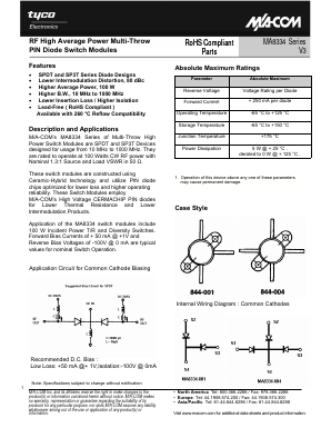 MA8334-001 Datasheet PDF Tyco Electronics