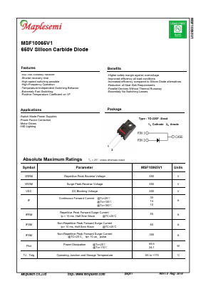 MSF10065V1 Datasheet PDF Shenzhen Meipusen Semiconductor Co., Ltd