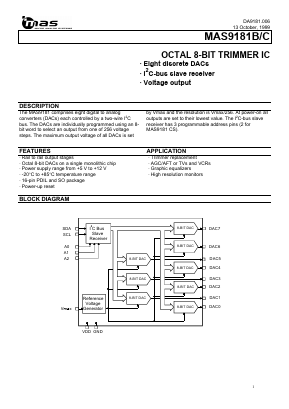 MAS9181BN Datasheet PDF Micro Analog Systems Oy