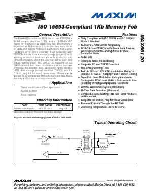 MAX66120 Datasheet PDF Maxim Integrated