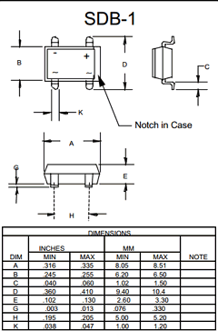 SDB106-TP Datasheet PDF Micro Commercial Components