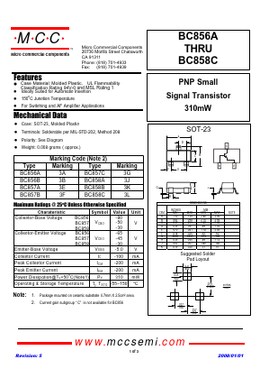 BC857A Datasheet PDF Micro Commercial Components