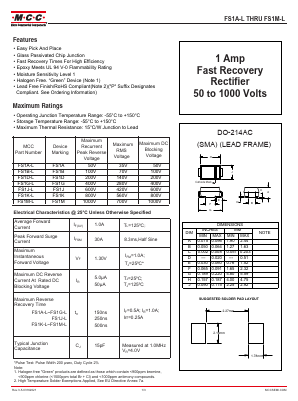 FS1M-L Datasheet PDF Micro Commercial Components