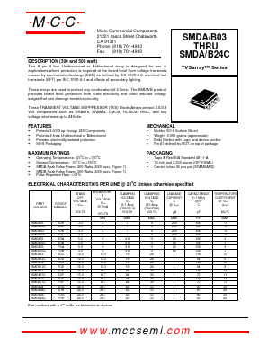 SMDA05C Datasheet PDF Micro Commercial Components