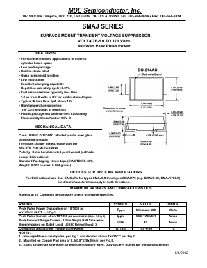 SMAJ20C Datasheet PDF MDE Semiconductor