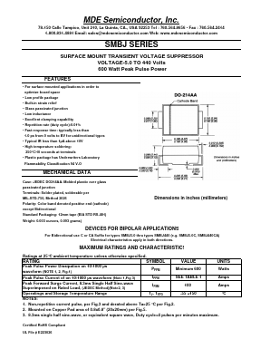 SMBJ13CA Datasheet PDF MDE Semiconductor