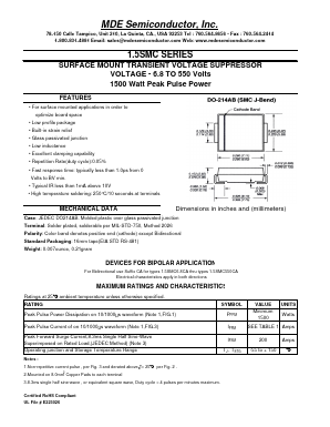 1.5SMC82A Datasheet PDF MDE Semiconductor