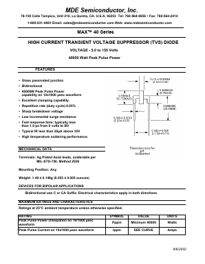 MAX40-7.5C Datasheet PDF MDE Semiconductor, Inc.