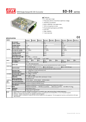 SD-50C-24 Datasheet PDF Mean Well Enterprises Co., Ltd.