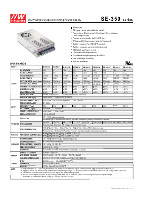 SE-350-48 Datasheet PDF Mean Well Enterprises Co., Ltd.