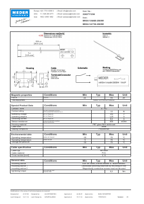 MK041A66B2500W Datasheet PDF Meder Electronic