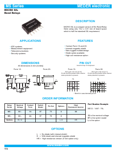 MS05-1A87-75LHR Datasheet PDF Meder Electronic