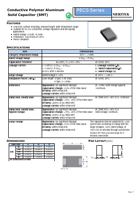 PECS2R0331M Datasheet PDF MERITEK ELECTRONICS CORPORATION