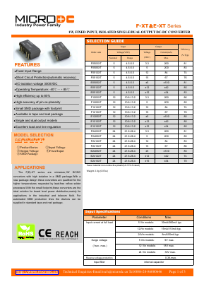 F2403XT Datasheet PDF Microdc power Technology Co., Ltd
