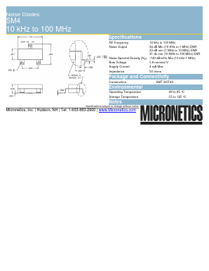 SM4 Datasheet PDF Micronetics, Inc.