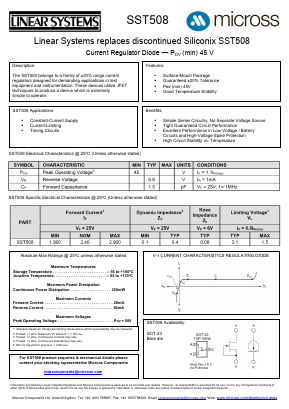 SST508_SOT-23 Datasheet PDF Micross Components