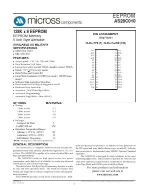 AS28C010CW-12/XT Datasheet PDF Micross Components