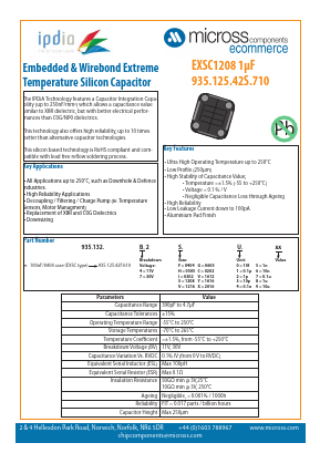 EXSC1208-1F Datasheet PDF Micross Components