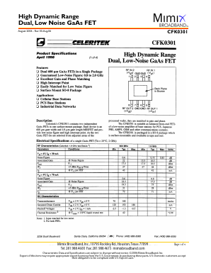 CFK0301 Datasheet PDF Mimix Broadband