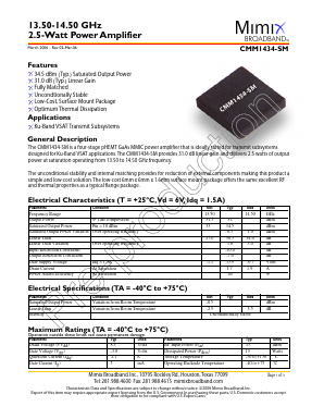 CMM1431-KU Datasheet PDF Mimix Broadband