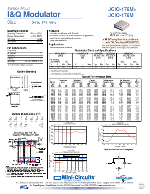 JCIQ-176M+ Datasheet PDF Mini-Circuits