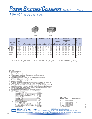 SCP-4-1W Datasheet PDF Mini-Circuits