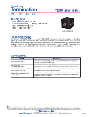 TERM-25W-183N Datasheet PDF Mini-Circuits