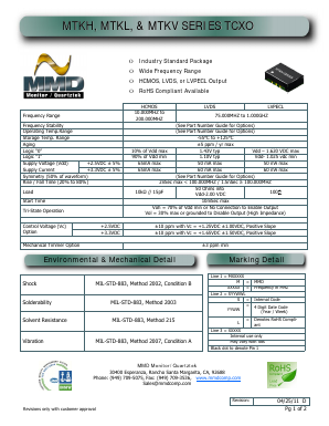 MTKH320EV Datasheet PDF MMD Components