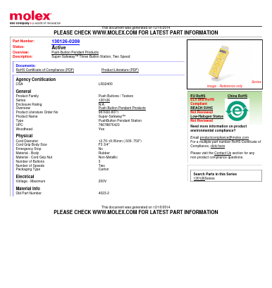 4023-2 Datasheet PDF Molex Connectors