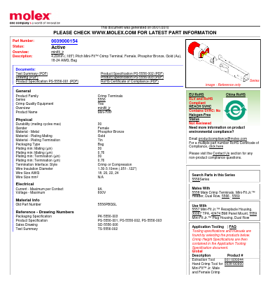 5556PBGSL Datasheet PDF Molex Connectors