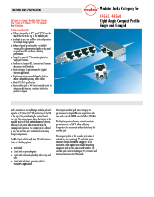 44560 Datasheet PDF Molex Connectors