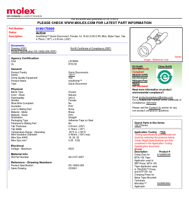 AA-2137-032T Datasheet PDF Molex Connectors