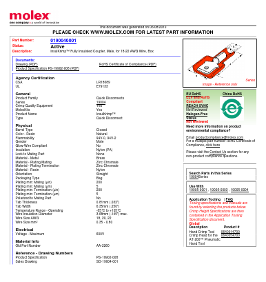 AA-2260 Datasheet PDF Molex Connectors
