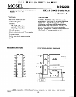 62256L Datasheet PDF Mosel Vitelic, Corp