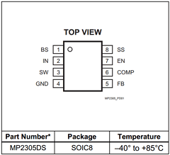 MP2305 Datasheet PDF Monolithic Power Systems