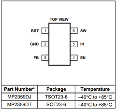 MP2359 Datasheet PDF Monolithic Power Systems