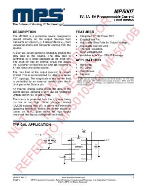 MP5007DQ Datasheet PDF Monolithic Power Systems