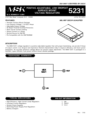MSK5231E Datasheet PDF M.S. Kennedy Corporation