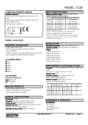 CLSE-60 Datasheet PDF M-System Co.,Ltd.