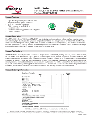 M6110FHTSN Datasheet PDF MTRONPTI