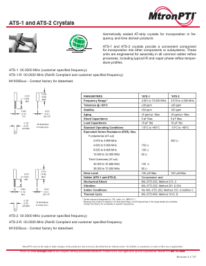 ATS-1-R Datasheet PDF MTRONPTI